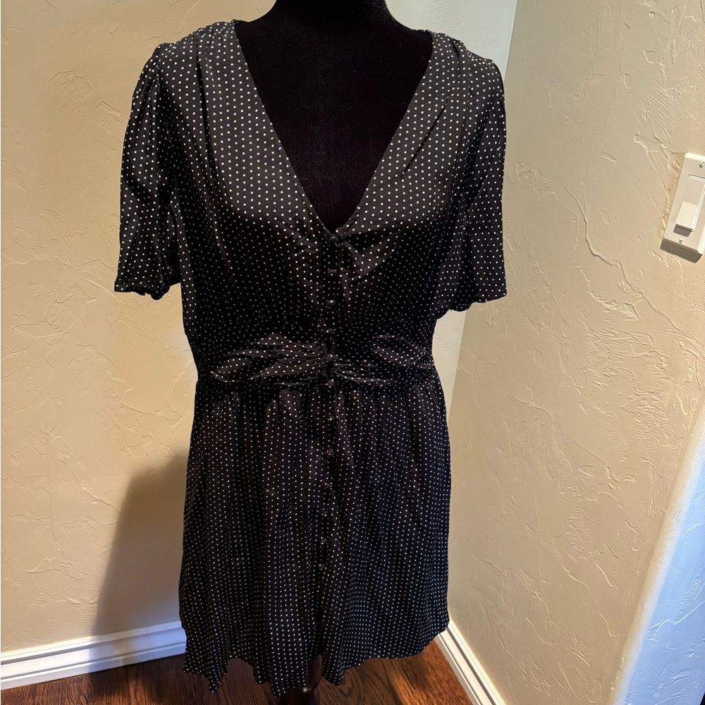 A new day black with white polka dress size medium. EUC, wore one time